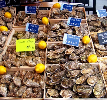 France, Trouville Sur Mer, Oysters