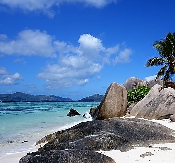 Seychelles, La Digue Island, Anse Source D’Argent Beach