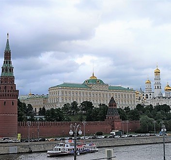 Russia, Moscow, Kremlin, Across Moskva River