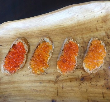 Red Caviar on Bread