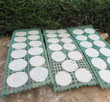 Vietnam, Drying Rice Paper
