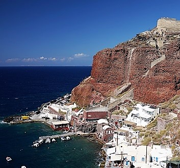 Greece, Santorini, Oia, Ammoudi Bay