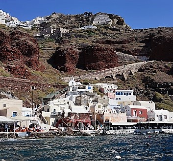 Greece, Santorini, Oia, Ammoudi Bay