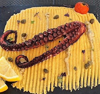 Greece, Santorini, Octopus and Fava Beans