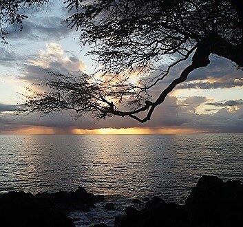 USA, Hawaii, Maui, Four Seasons Resort Maui at Wailea, Sunset