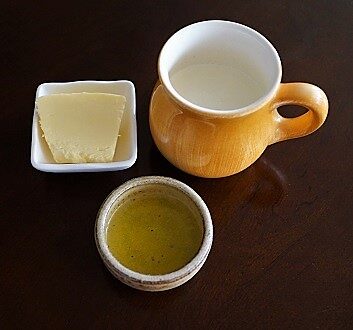 Butter, Olive Oil, Heavy Cream