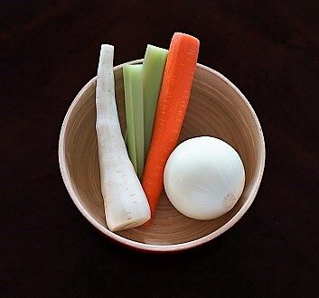 Parsnip, Celery, Carrot, Onion