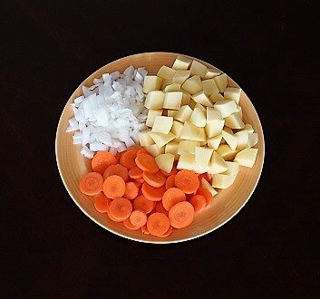 Potatoes, Carrots, Onion