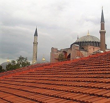 Turkey, Istanbul, Four Seasons Hotel Istanbul at Sultanahmet, View of Hagia Sophia